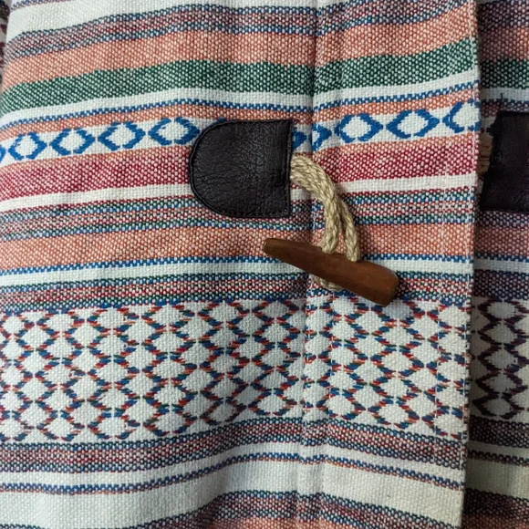 Roxy Multicolor Striped Pea Coat - Picture 3 of 4